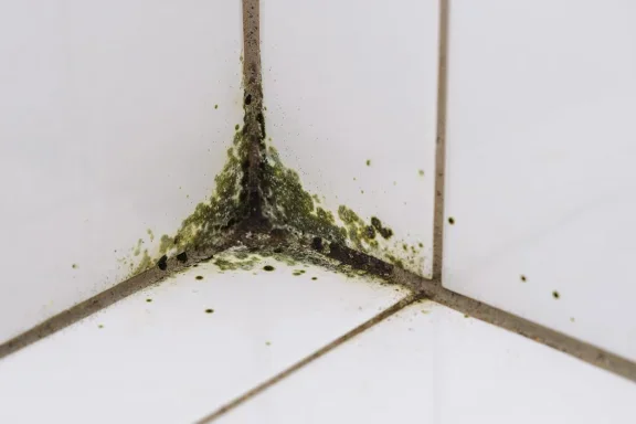 Visible mould caused by excess indoor humidity